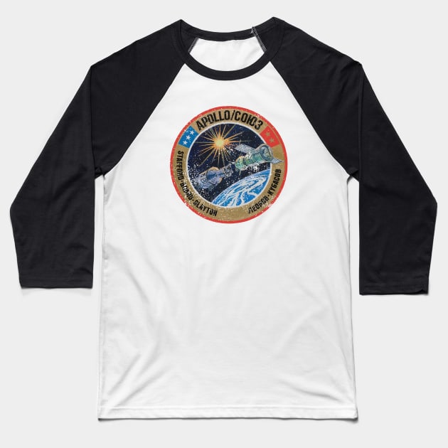 Apollo-Soyuz Insignia Baseball T-Shirt by Distant War